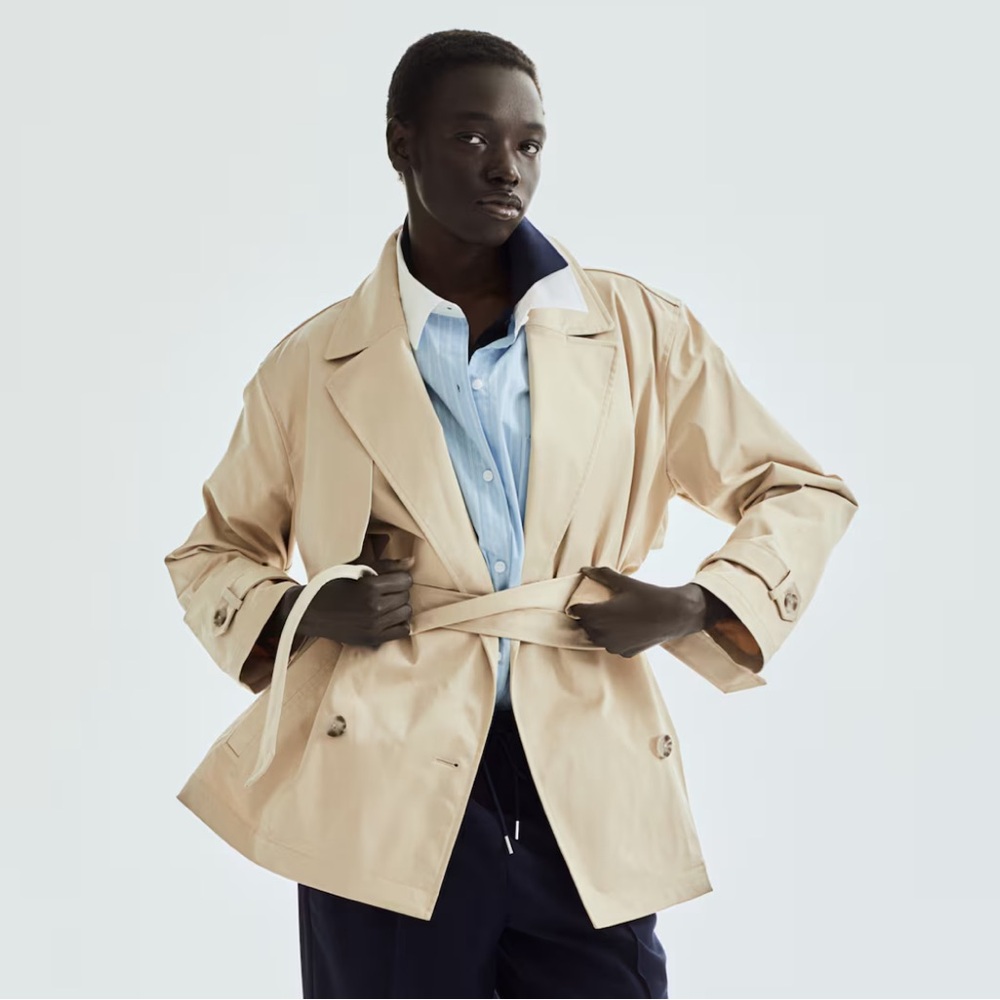 H&M Beige Women's Trench Coat